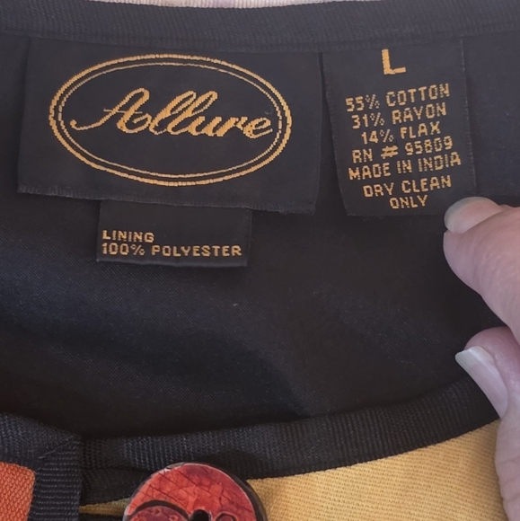 Allure Vintage Y2K Boho Patchwork Animal Print Jacket L India Cotton Rayon Flax - Picture 6 of 7